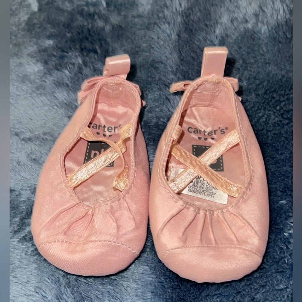 Newborn baby girl pink shoes